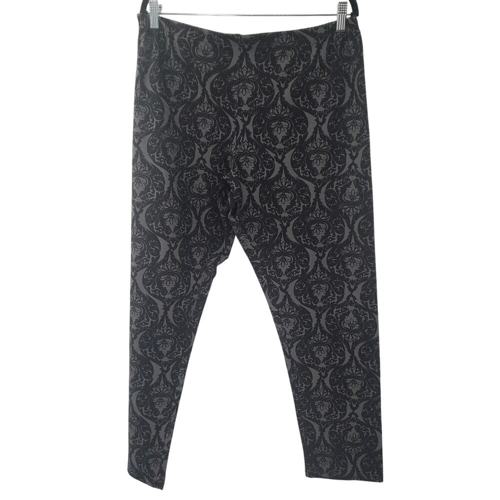 WOMEN WITH CONTROL Black and Gray Stretchy Pants Womens Petite Extra Large XLP